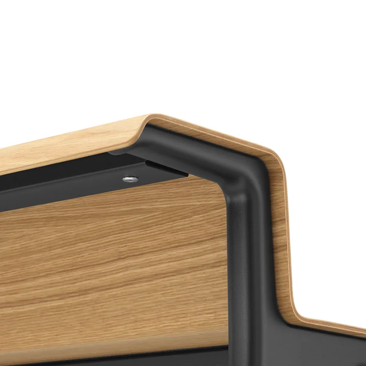 Vitra - Courier Bureau, licht eiken / diep zwart