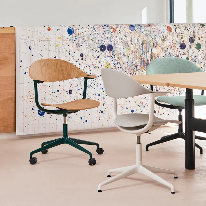 Vitra - Mynt bureaustoel viersterframe basic dark / diepzwart