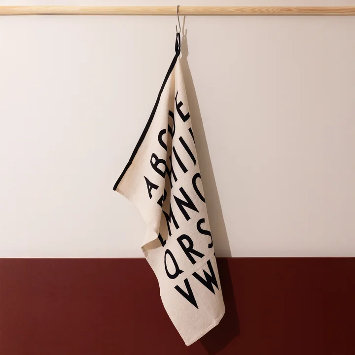 Design Letters - Premium Classic theedoek, naturel / zwart