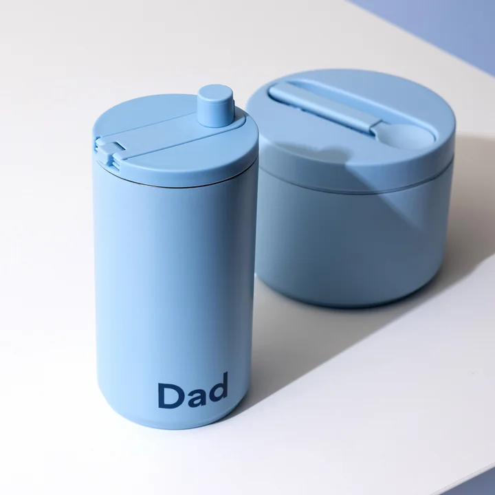 Design Letters - Travel Mok, 0,35 l, Dad / lichtblauw