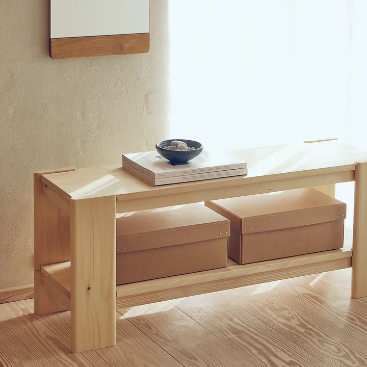 Form & Refine - Balkenbank, 112 cm, mat gelakt grenen