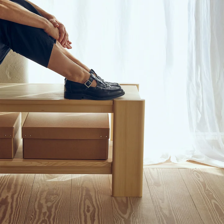 Form & Refine - Balkenbank, 112 cm, mat gelakt grenen