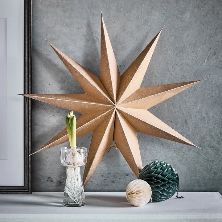 House Doctor - 9 Point Kerstster, naturel / champagne