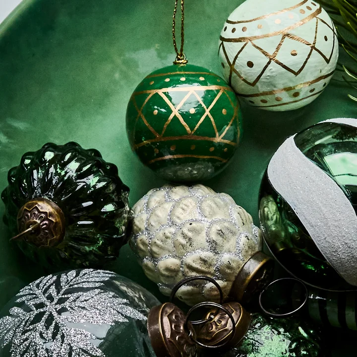 House Doctor - Cone Ornamenten, Ø 4 cm, antiek zilver