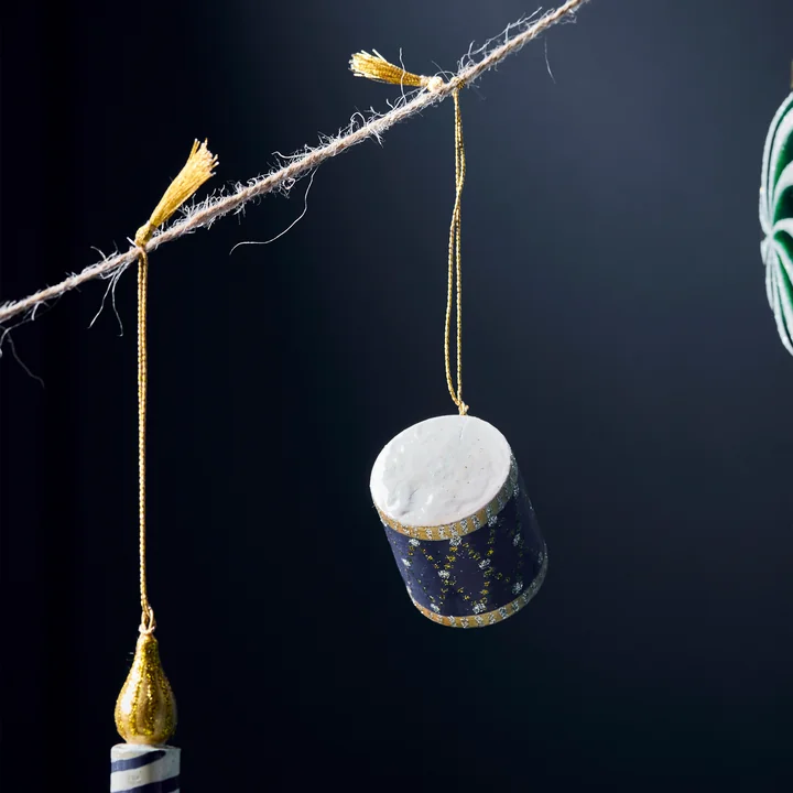 House Doctor - Drum Ornamenten, Ø 3,5 cm, blauw