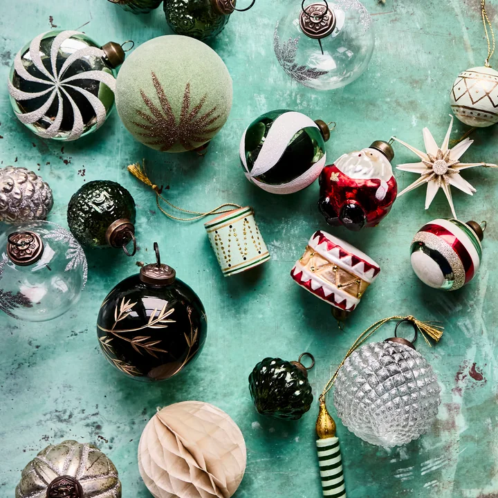 House Doctor - Drum Ornamenten, Ø 3,5 cm, groen