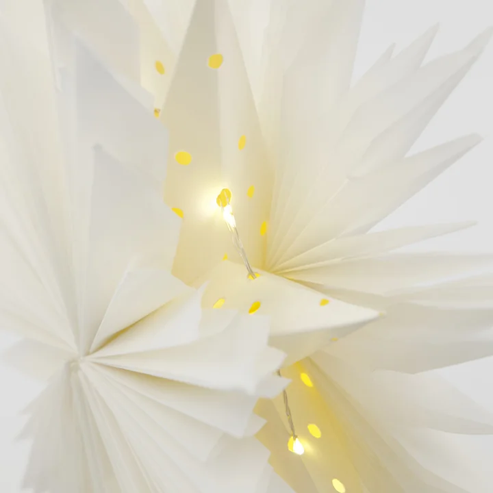 House Doctor - Gant, Top star LED kerstboomverlichting, wit / messing afwerking