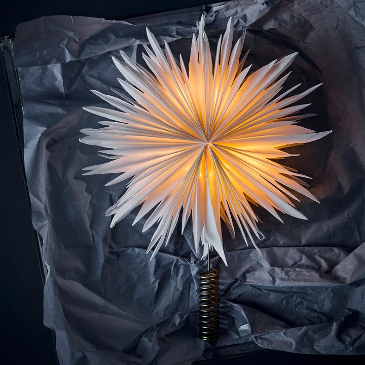 House Doctor - Gant, Top star LED kerstboomverlichting, wit / messing afwerking