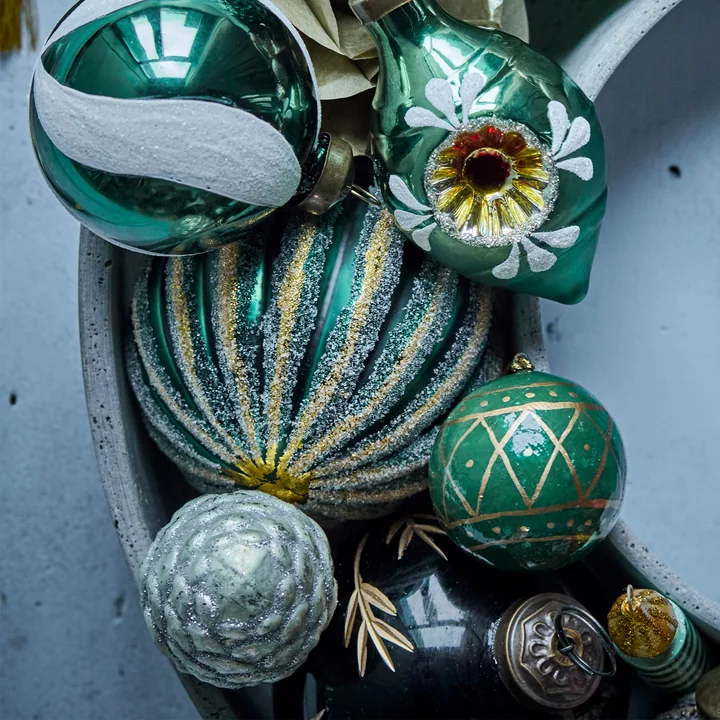 House Doctor - Mach Ornament, Ø 4 cm, donkergroen