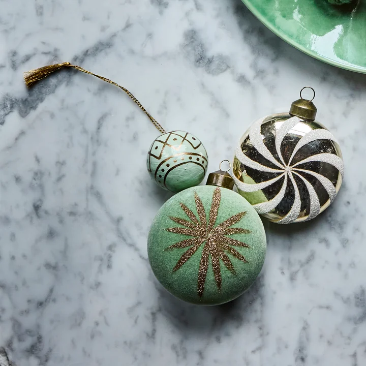 House Doctor - Mach Ornament, Ø 4 cm, mintgroen