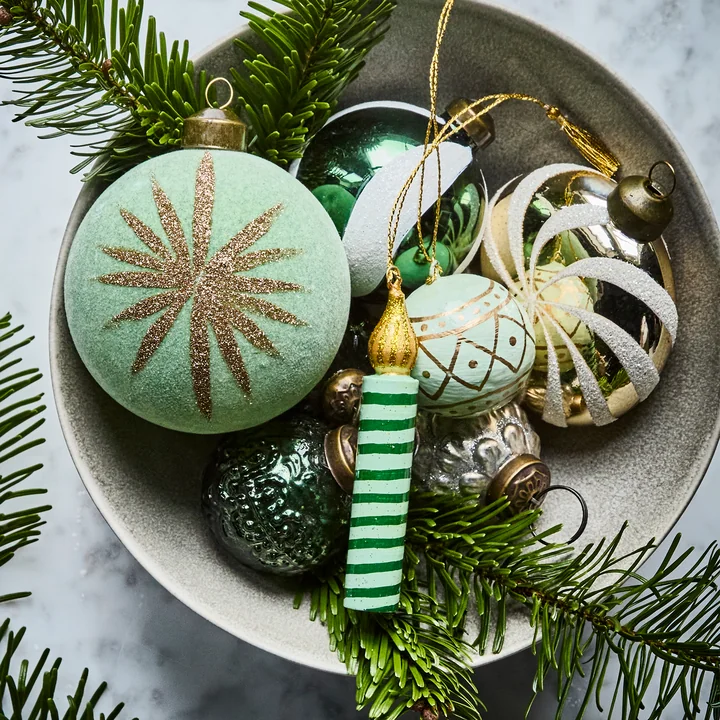 House Doctor - Mach Ornament, Ø 4 cm, mintgroen