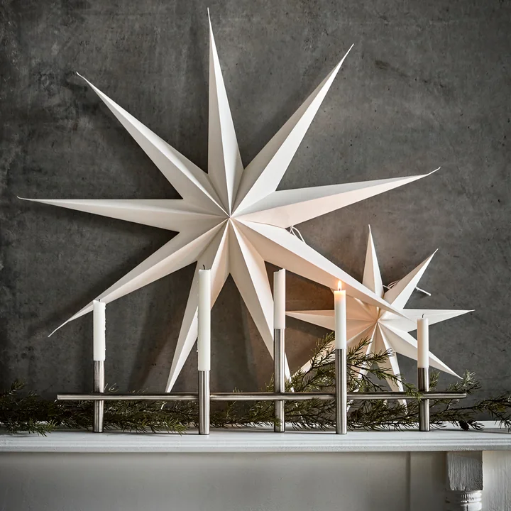 House Doctor - Maxi80 kandelaar, H 20 cm x L 80 cm, antiek zilver