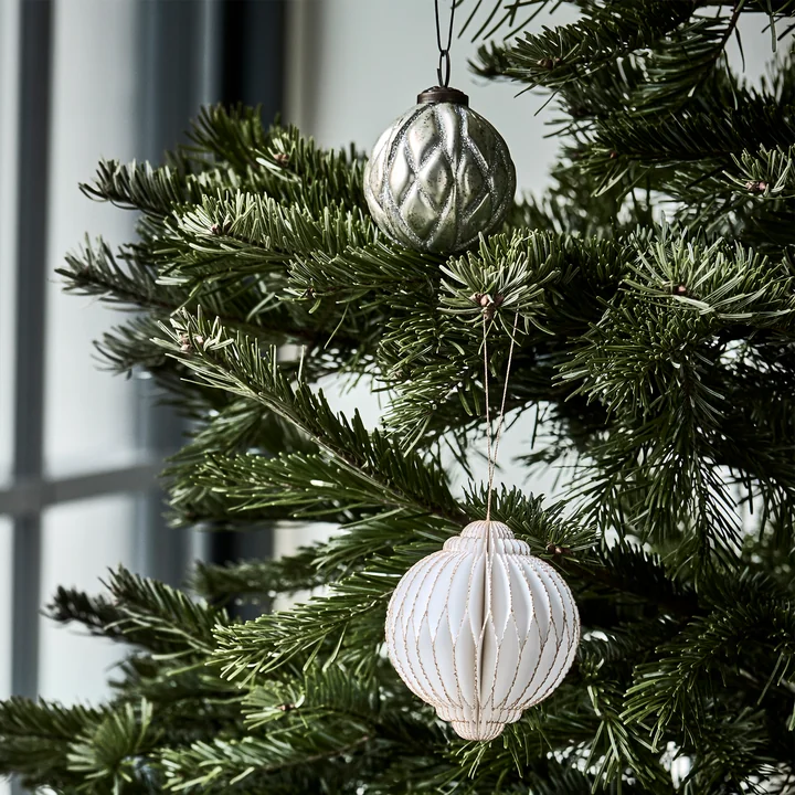 House Doctor - Rhomb Ornamenten, Ø 7,5 cm, antiek zilver