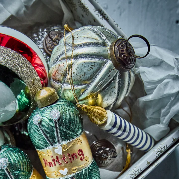 House Doctor - Rhomb Ornamenten, Ø 7,5 cm, antiek zilver