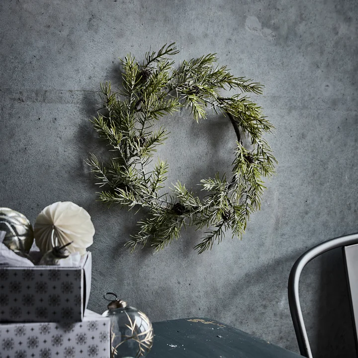 House Doctor - Torch Krans, Ø 35 cm, groen