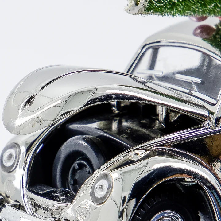 House Doctor - Xmas Cars Sierauto's, 12,5 cm, zilver