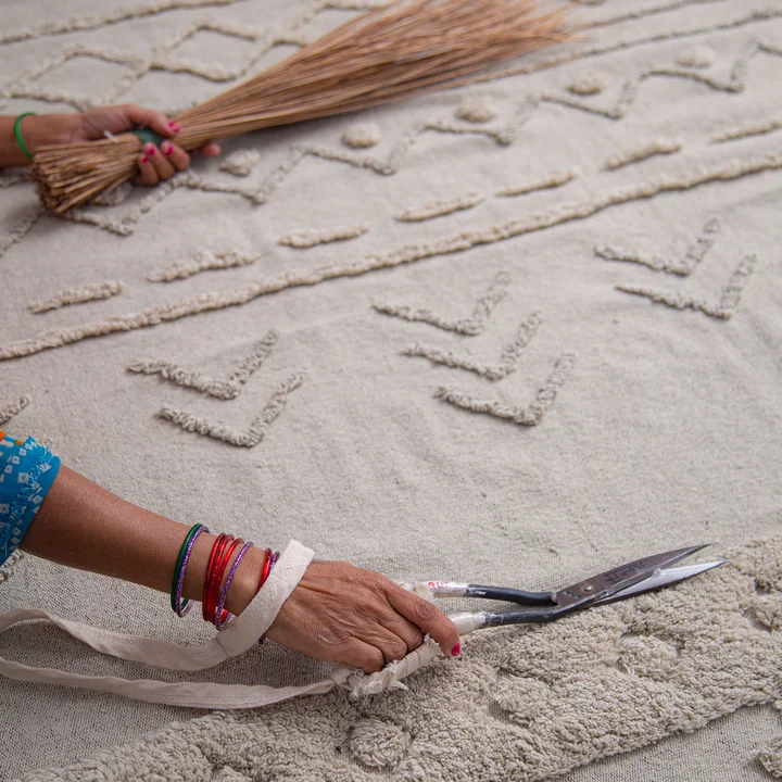 Lorena Canals - Tribu vloerkleed, 200 cm x 300 cm, naturel