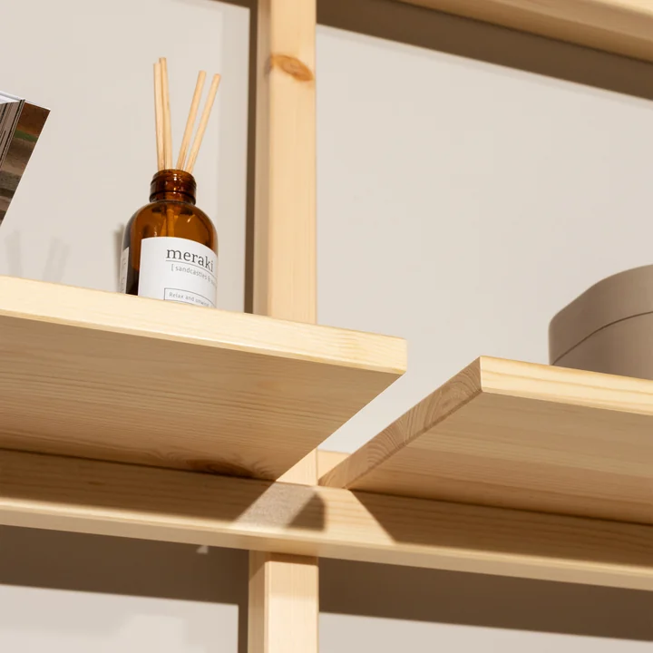 Karup Design - Groove Wandplank, groot, H 127 x 192 cm, natuurlijk grenen