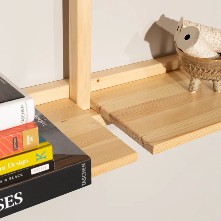 Karup Design - Groove Wandplank, groot, H 127 x 192 cm, natuurlijk grenen