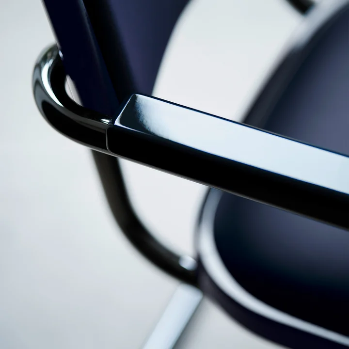 Thonet - S 64 P Serious Fauteuil, titanium/grafietblauw (JS. by Jil Sander)