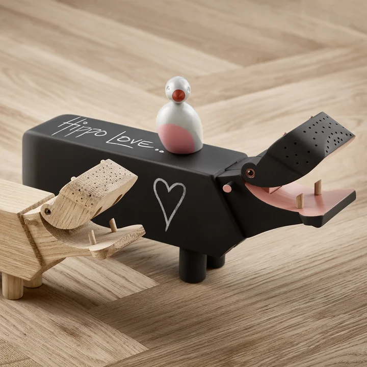 Kay Bojesen - Houten nijlpaard, zwart