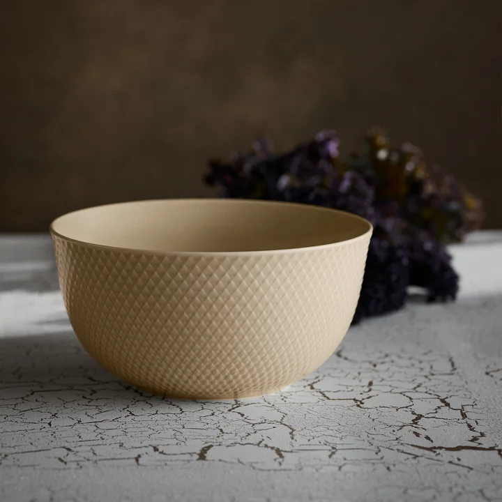 Lyngby Porcelæn - Rhombe Schaal Ø 22 cm, marmer