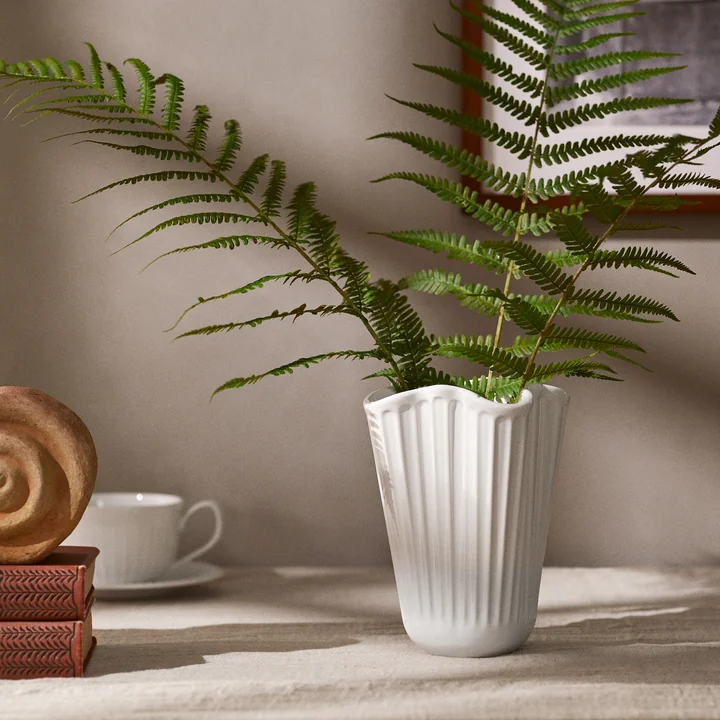 Kähler Design - Hammershøi Unfold vaas, H 16,5 cm, wit