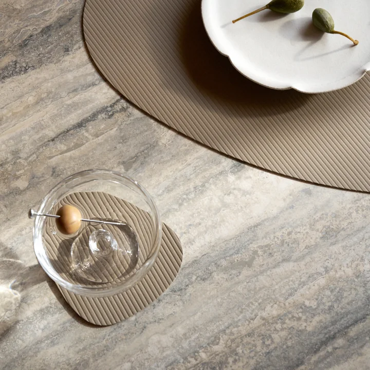 Lind DNA - Glasuntersetzer Curve , Corduroy kleibruin