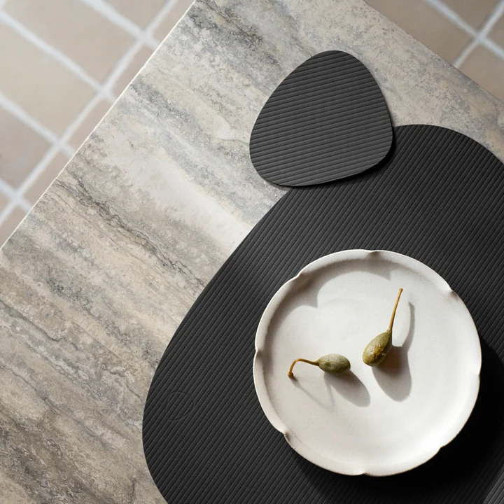 Lind DNA - Glasuntersetzer Curve , Corduroy zwart