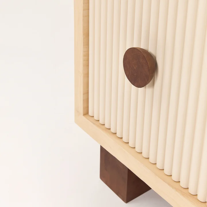 Nobodinoz x Heju - Nachtkastje H 52 cm, essen natuur