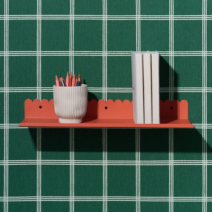 Nobodinoz - Vibes Wandplank, groot, gebrand rood