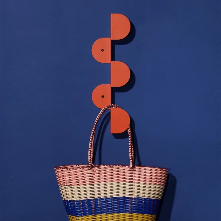 Nobodinoz - Vibes Wandkapstok, 37 cm, gebrand rood