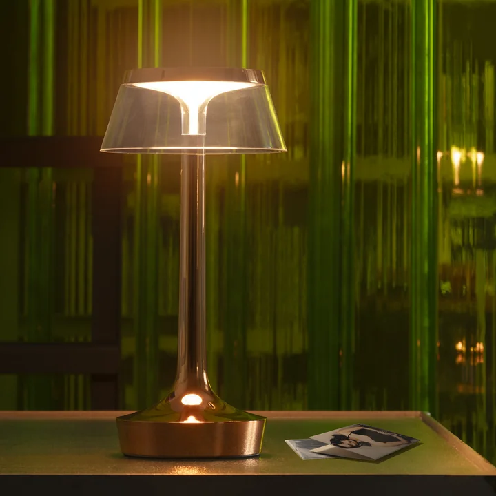 Flos - Bon jour Unplugged Oplaadbare tafellamp, kleur Tune, koper