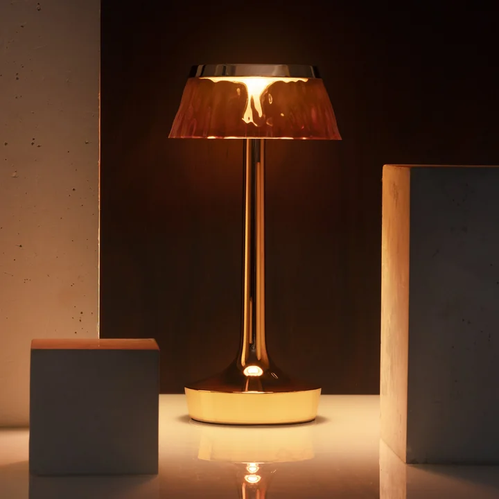 Flos - Bon jour Unplugged Oplaadbare tafellamp, kleur Tune, koper
