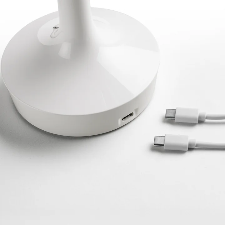 Flos - Bon jour Unplugged Oplaadbare tafellamp, kleur Tune, bijna wit