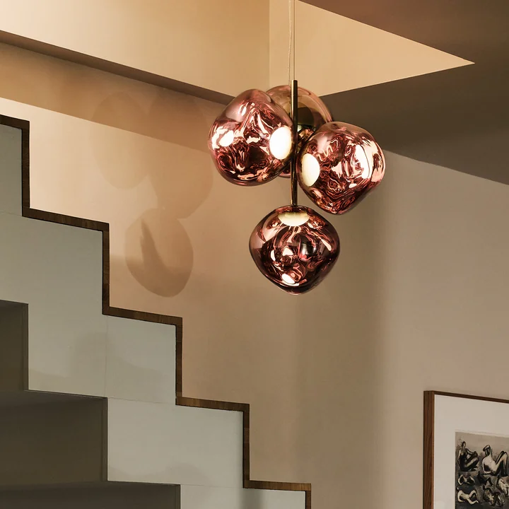 Tom Dixon - LED-kroonluchter Melt Mini, koper/goud