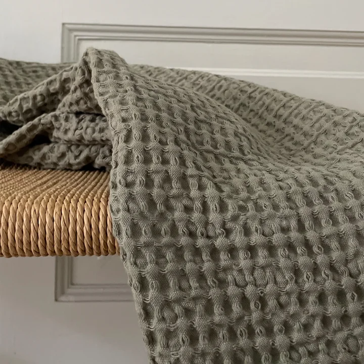 De handdoek met wafelstructuur van Humdakin, 55 x 80 cm, oak