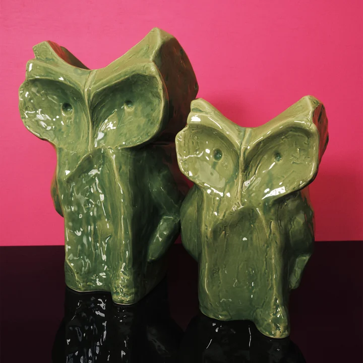 Serax - After Midnight Vaas Uil S en L, groen