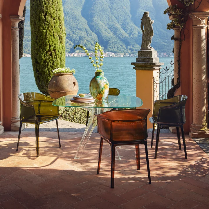 Kartell - Papyros fauteuil, barnsteen