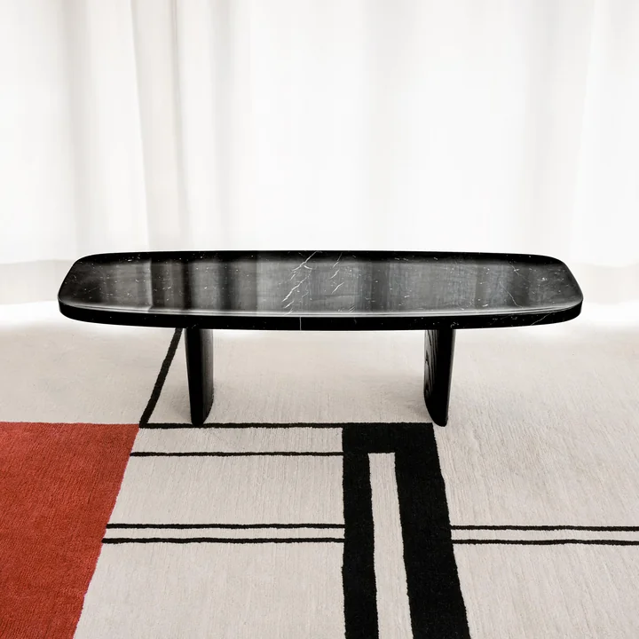 ClassiCon - Matéria bijzettafel, 110 x 39 cm, Nero Marquina marmer / zwart