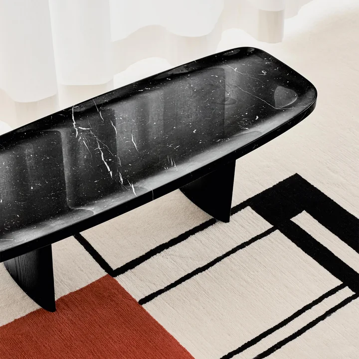 ClassiCon - Matéria bijzettafel, 110 x 39 cm, Nero Marquina marmer / zwart