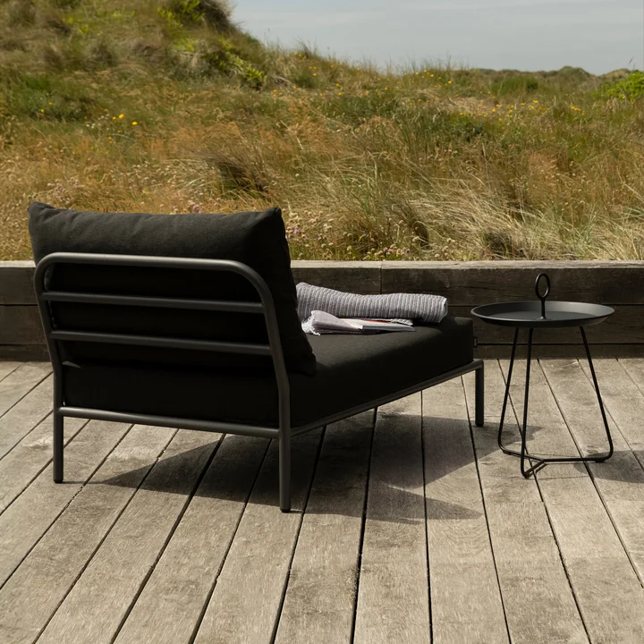 HOUE - Level 2 Chaise Longue, donkergrijs / houtskool