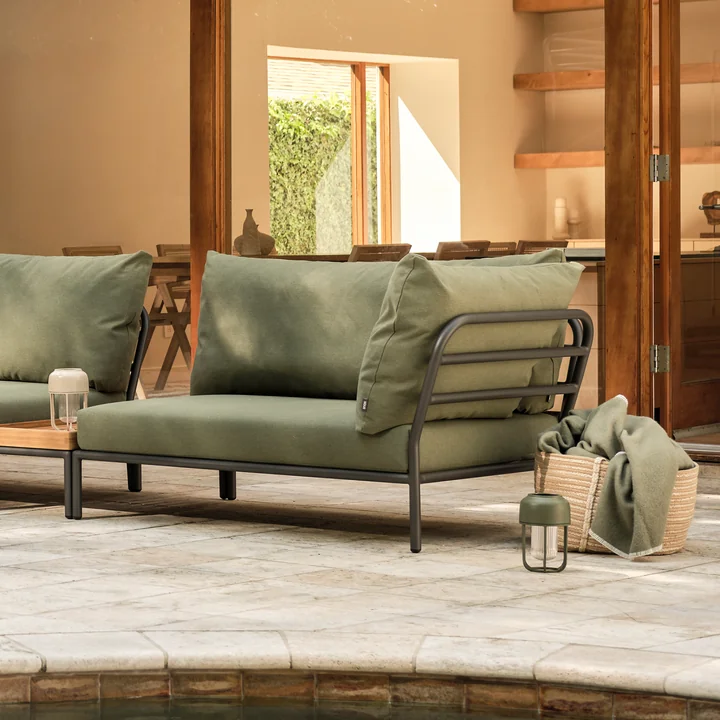 HOUE - Level 2 Sofa, rechts, donkergrijs / leaf