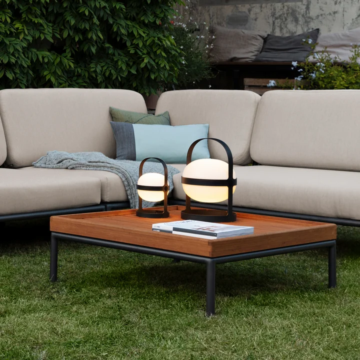 HOUE - LEVEL - LEVEL 2 Salontafel, 81 x 81 cm, bamboe / donkergrijs