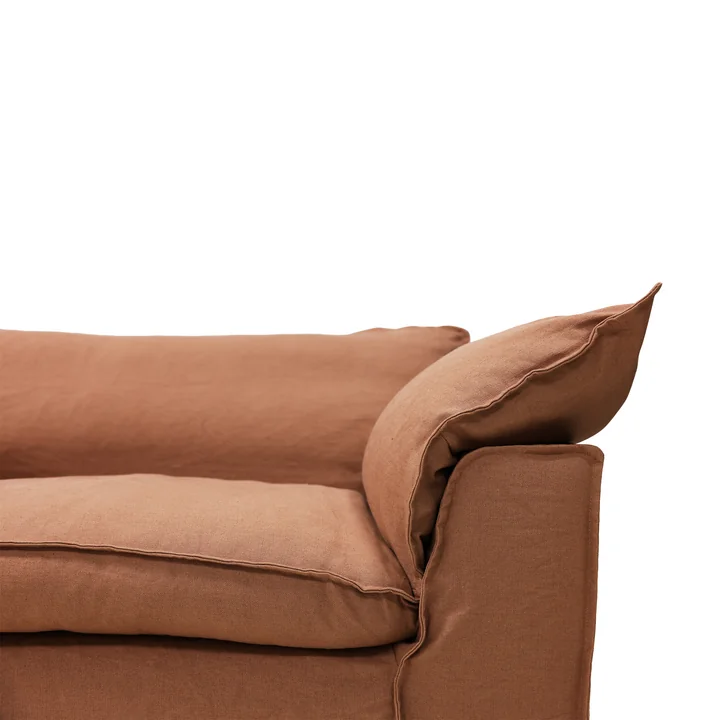 HKliving - Nomad bank, linnen / stoffig roze