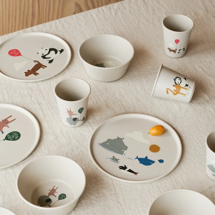 LIEWOOD - Lana beker, Around the world, zandkleurig