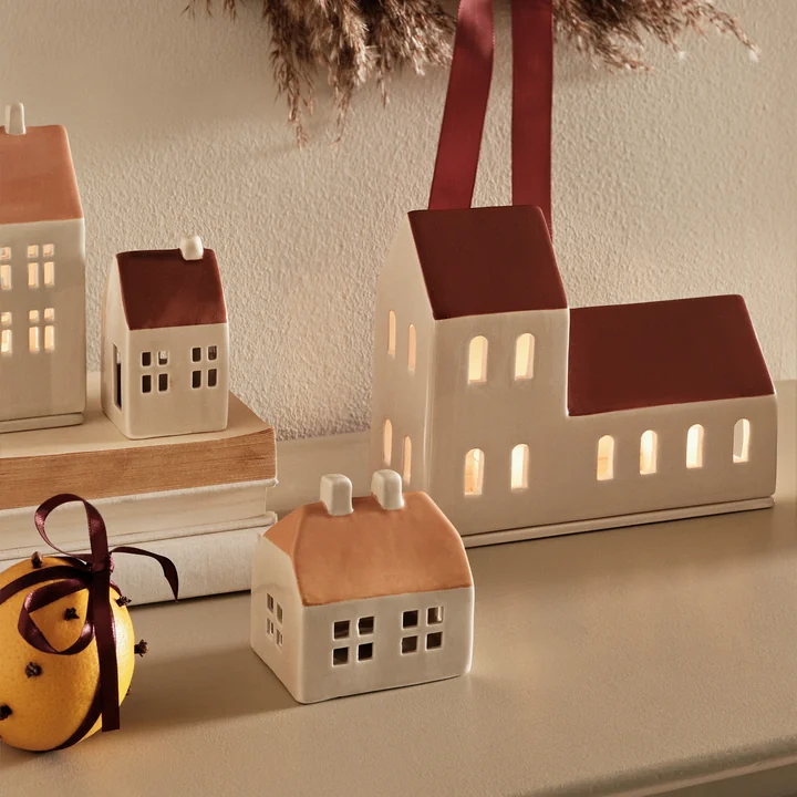 Broste Copenhagen - Bo kerstboomdecoratie, notenbruin/gerookte paprika (set van 2)