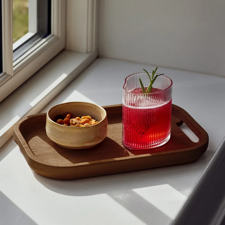 Andersen Furniture - Flection dienblad, medium, 30 x 20 cm, donker gebeitst essenhout