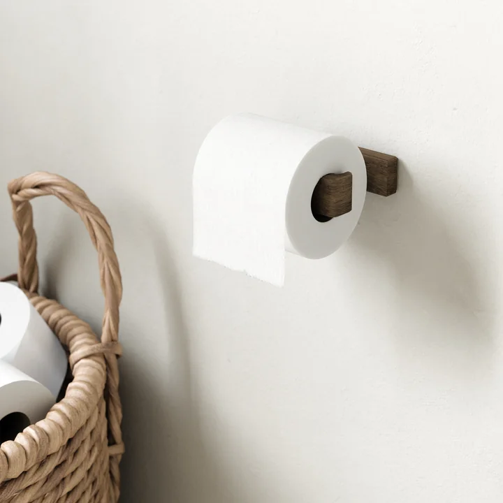 Andersen Furniture - Toiletrolhouder, donker gebeitst essenhout