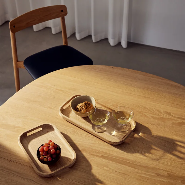 Andersen Furniture - Unite stoel, eiken wit gepigmenteerd / zwart (PU)